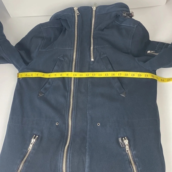 Shabby chic Khujo vintage zip  up moto military field jacket size large - Picture 14 of 17